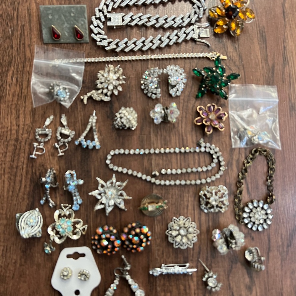 Beautiful Assortment of Rhinestone Jewelry